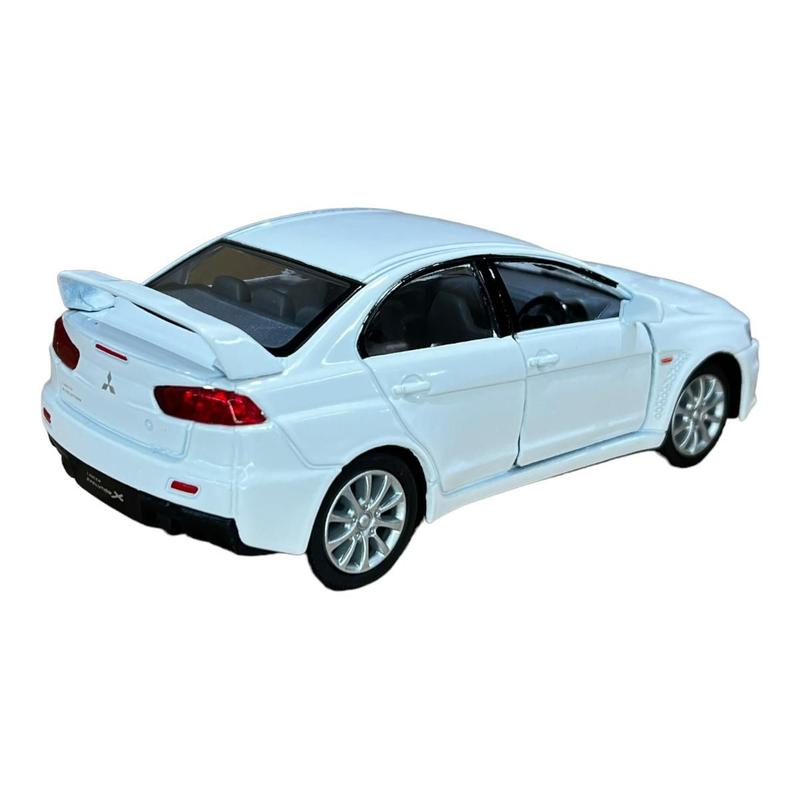 Miniatura Mitsubishi Lancer Evolution X Branco Metal 1:36